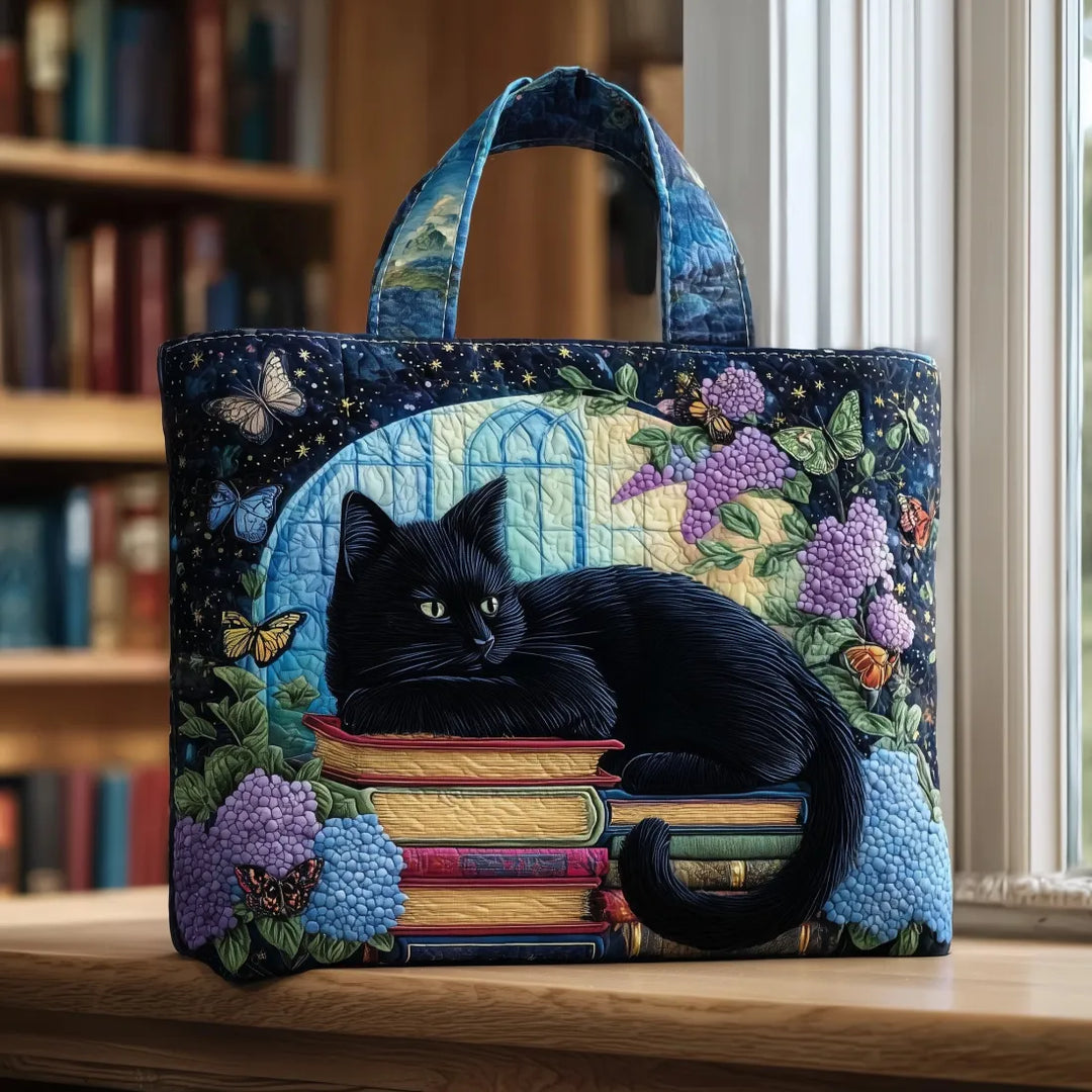 Black Cat on Books - Front