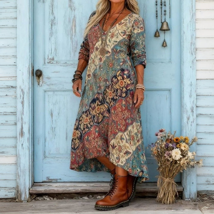 Gloria | Flowy Printed Maxi Dress