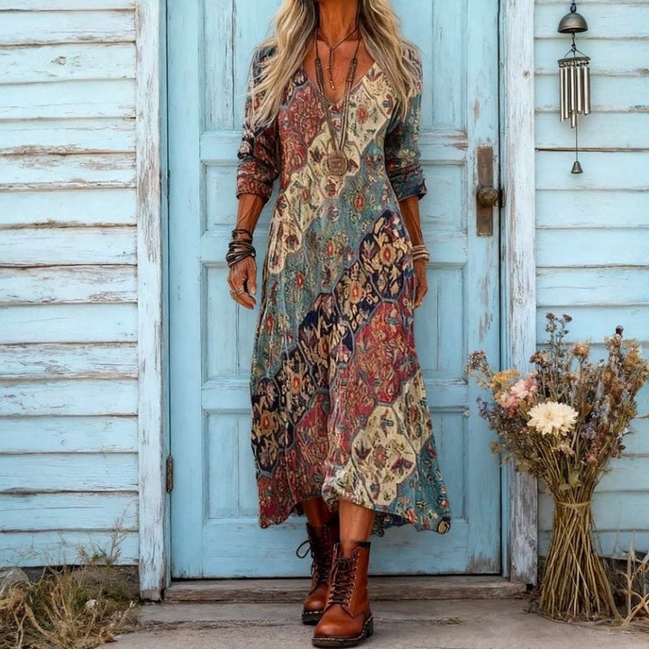 Gloria | Flowy Printed Maxi Dress
