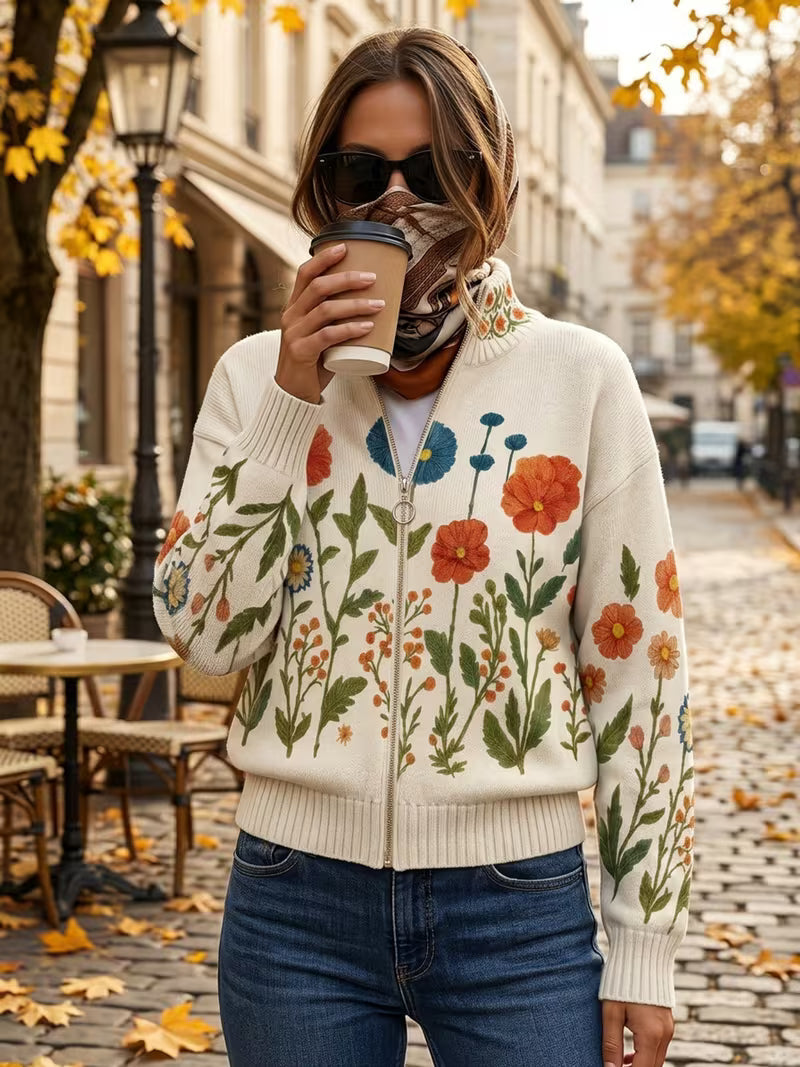 Juniper Wildflower Meadow Zip Cardigan