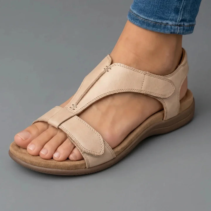 Liora Ergonomic Orthopedic Sandals - Beige