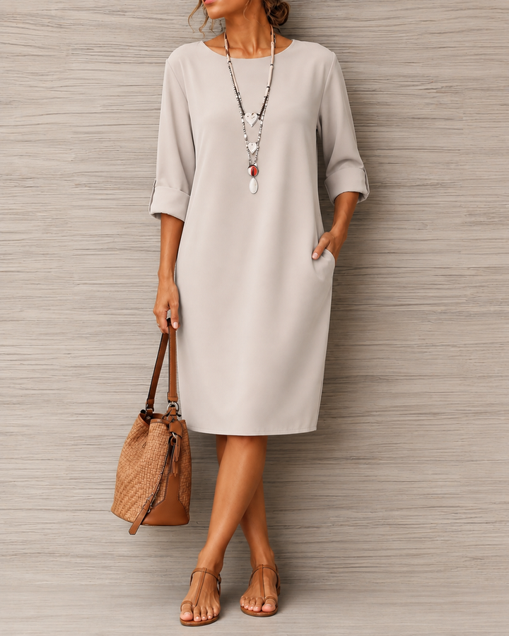 Ottilie Tummy-Smoothing Midi Dress - White