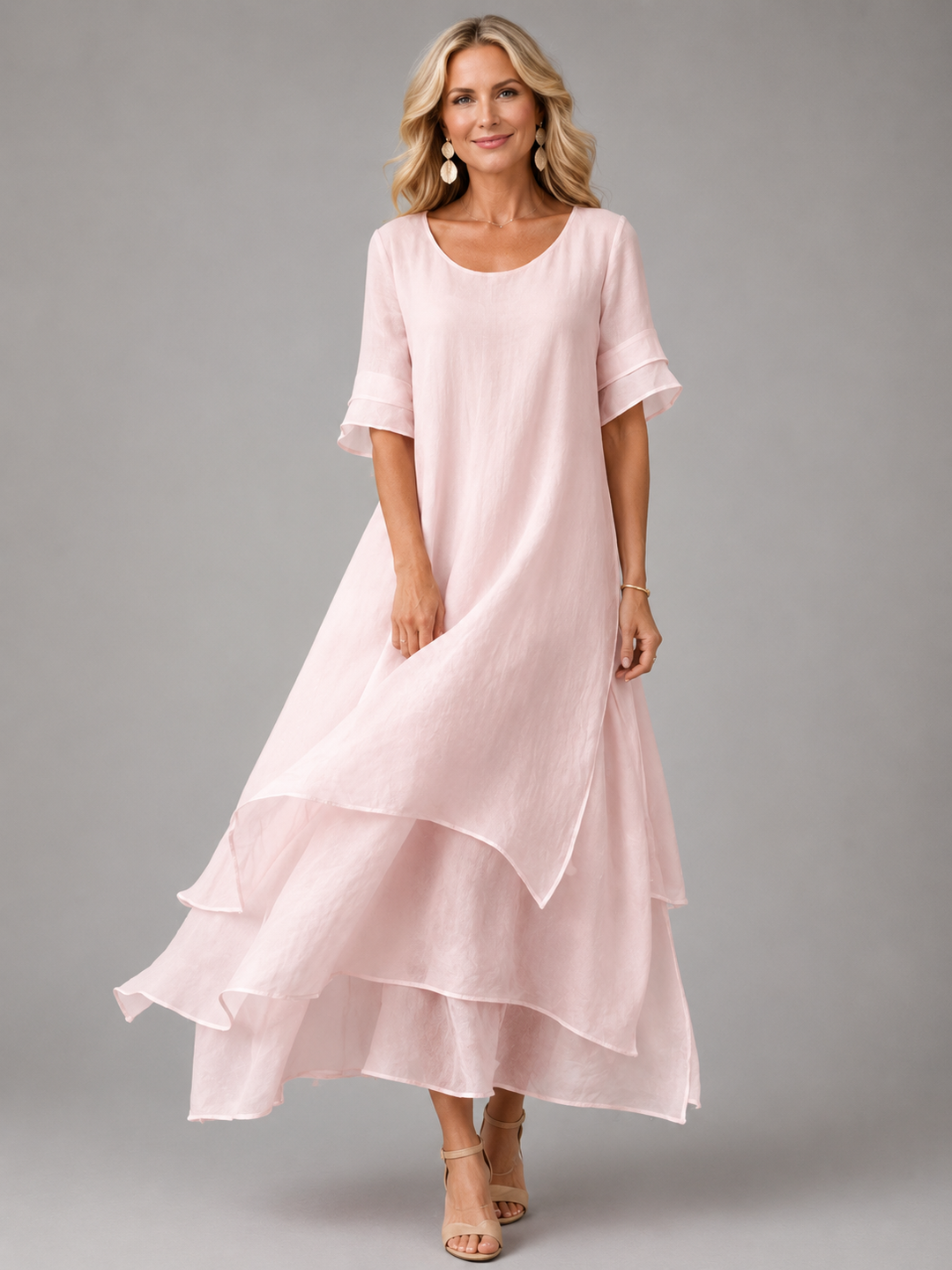 Elowen Flowing Grace Maxi Dress - Pink