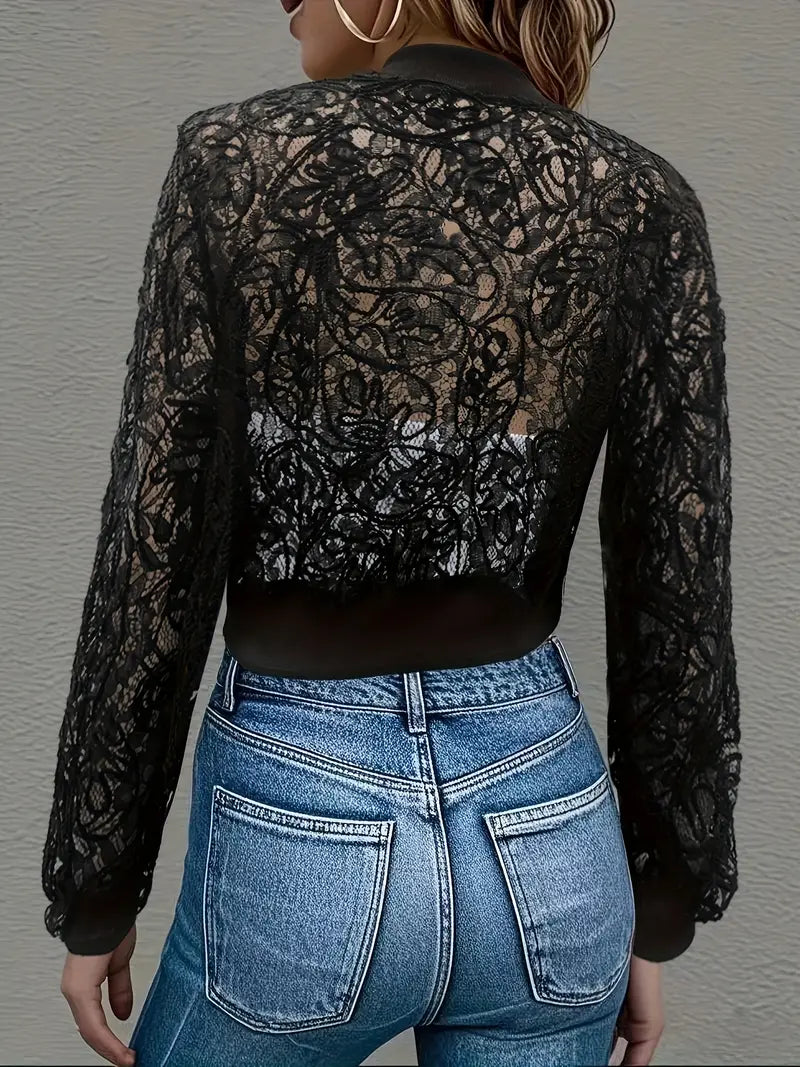 Colette Lace Crop Jacket detail