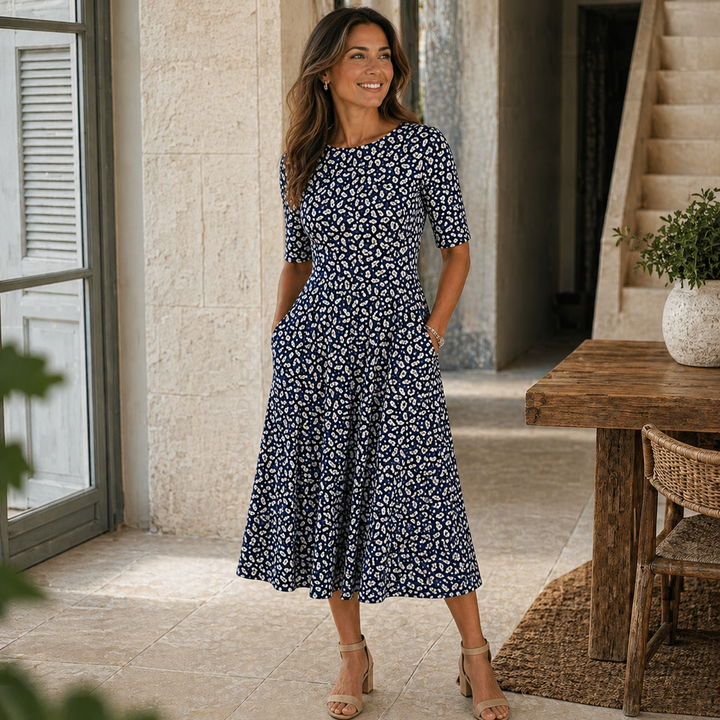 Mica | Effortless Floral Midi Dress
