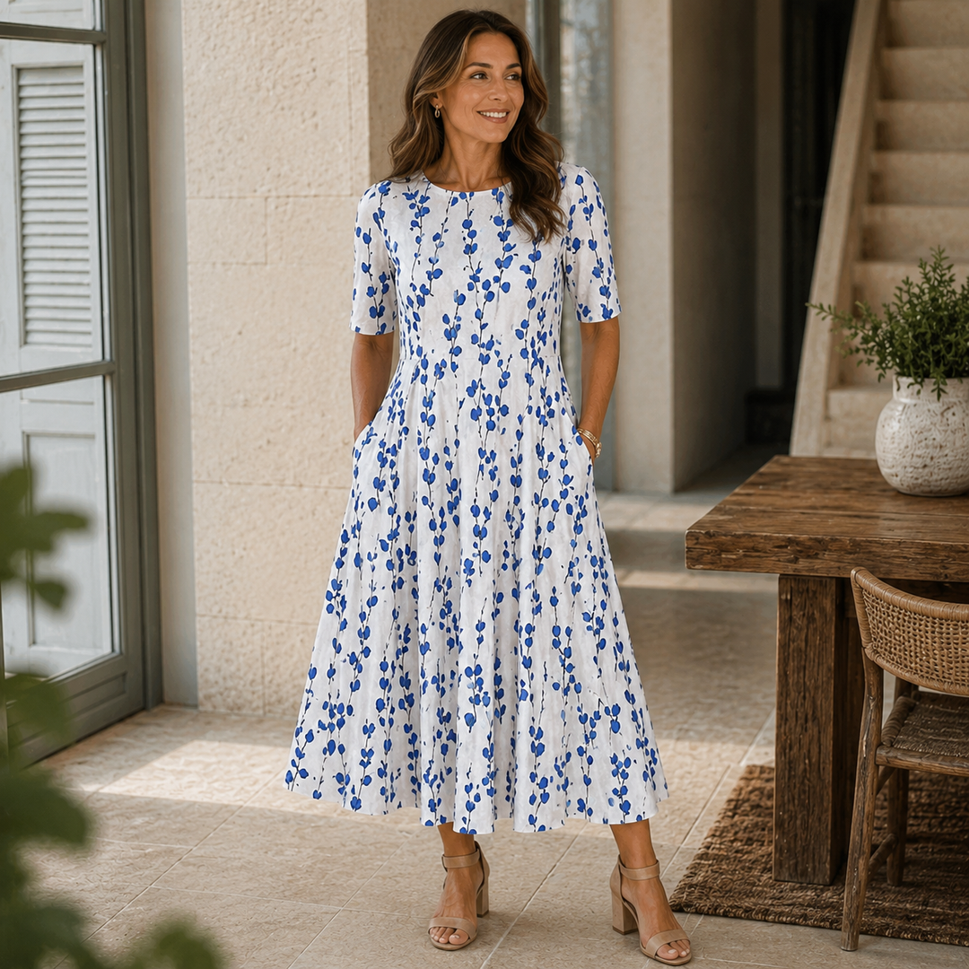 Mica | Effortless Floral Midi Dress