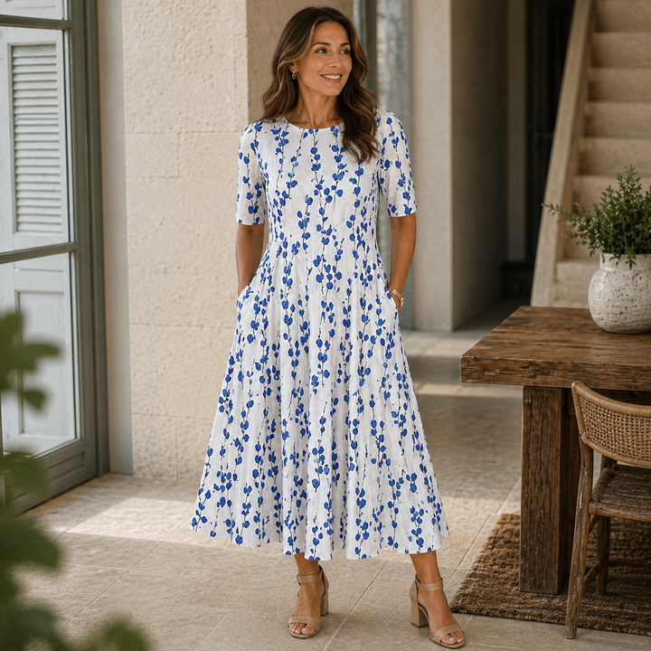 Mica | Effortless Floral Midi Dress