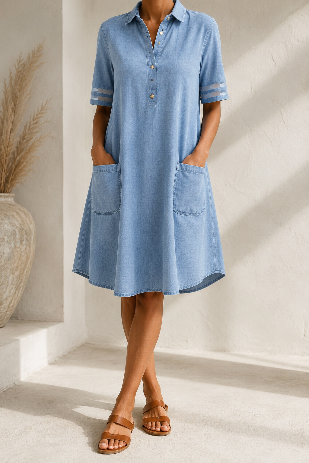 Britta | Flattering Silhouette Denim Dress
