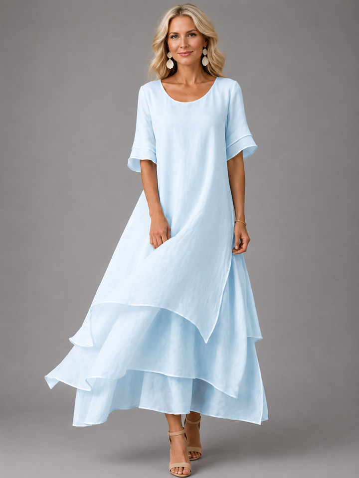 Elowen Flowing Grace Maxi Dress - Blue
