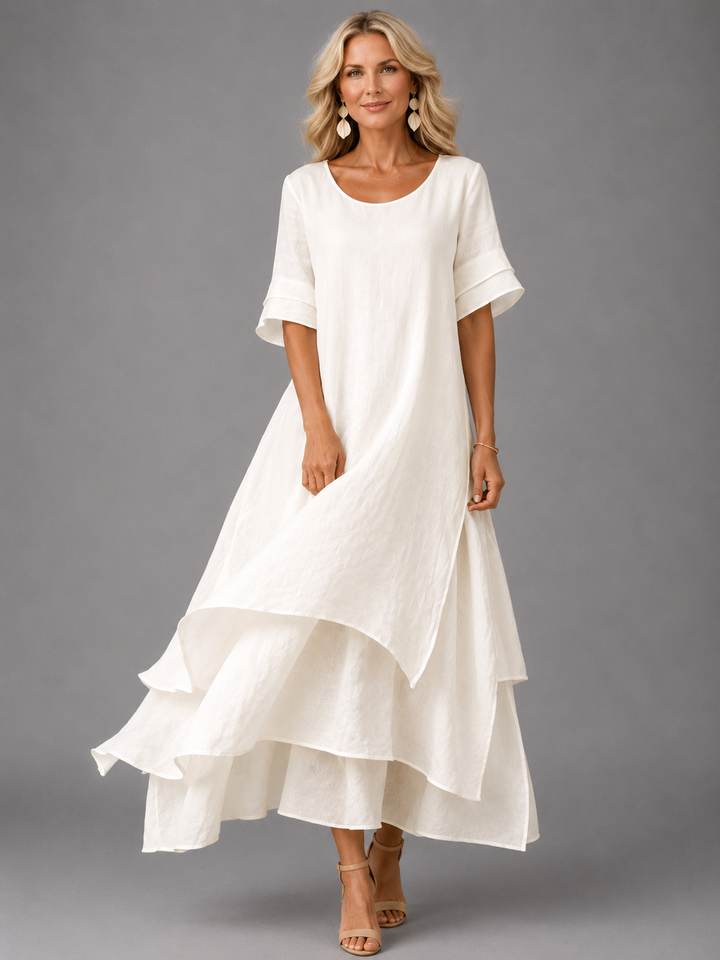 Elowen Flowing Grace Maxi Dress - White
