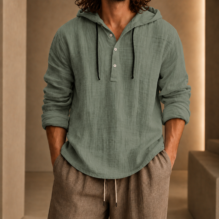 Weston Hooded Casual Shirt Green
