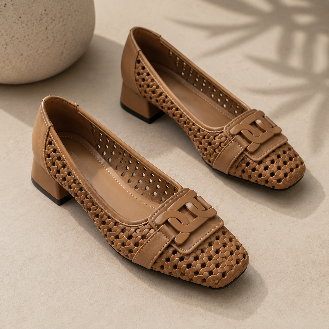SOLÉA - Woven Leather Heels