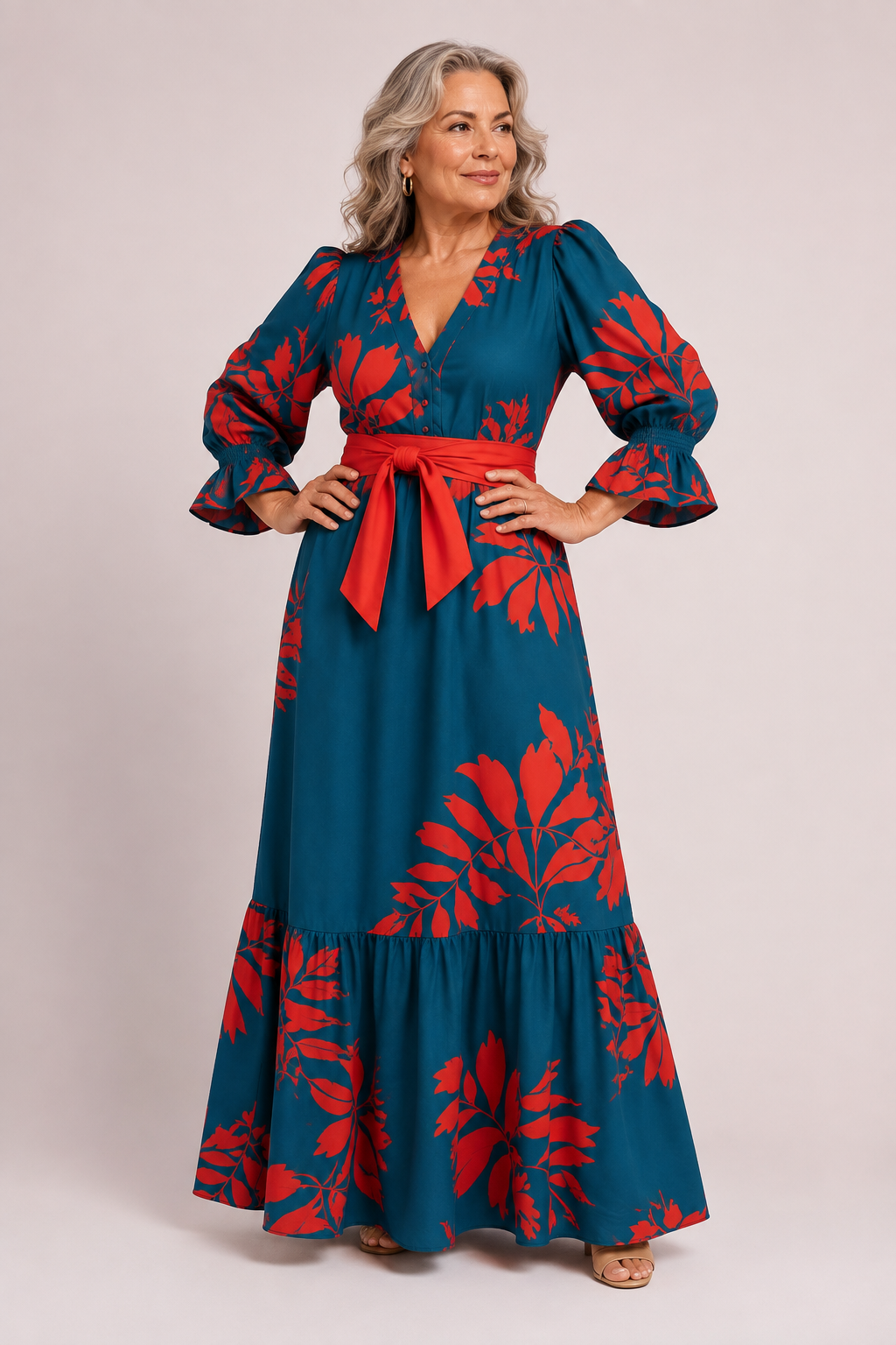 Naomy | Tropical Floral Maxi Dress