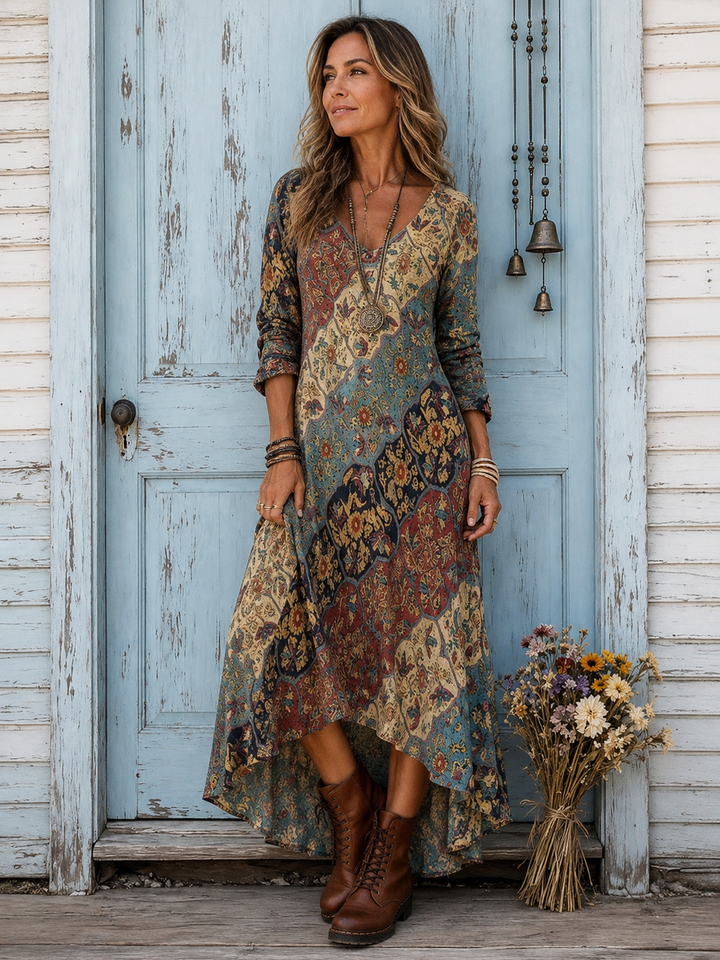 Victoria | Flowy Printed Maxi Dress