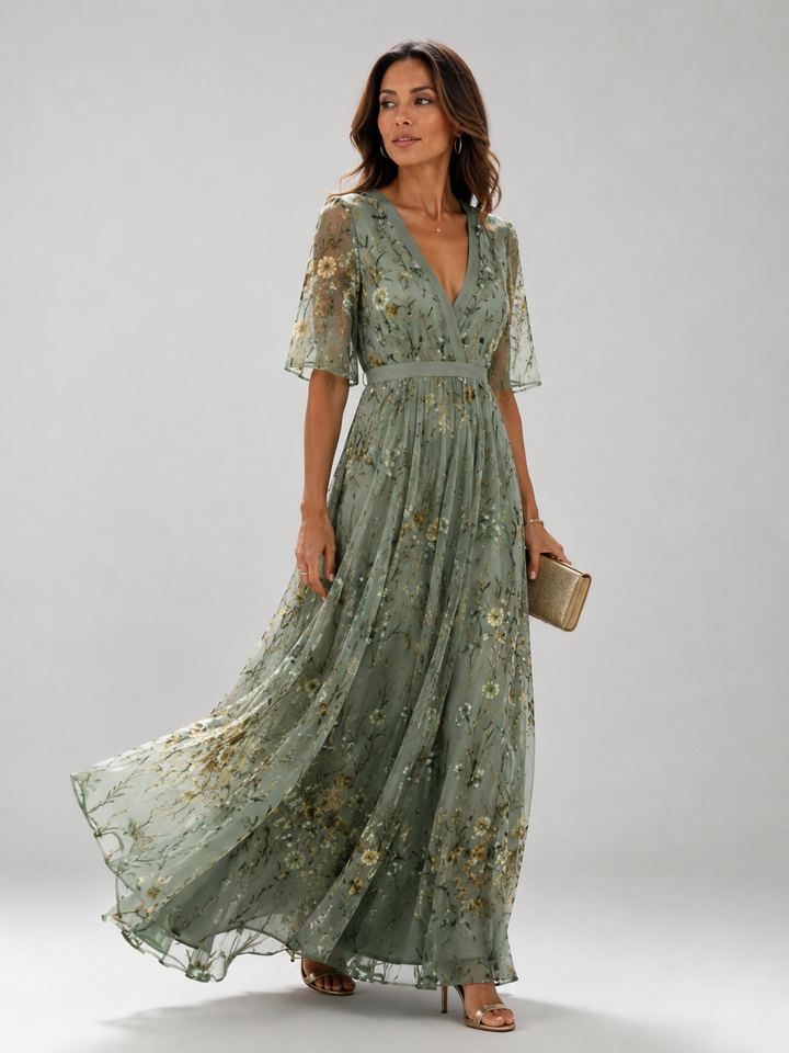 Lora | Halter Bloom Maxi Dress