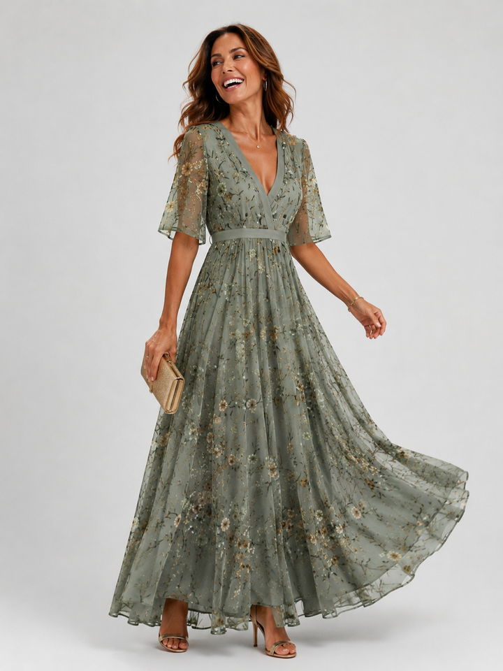 Lora | Halter Bloom Maxi Dress
