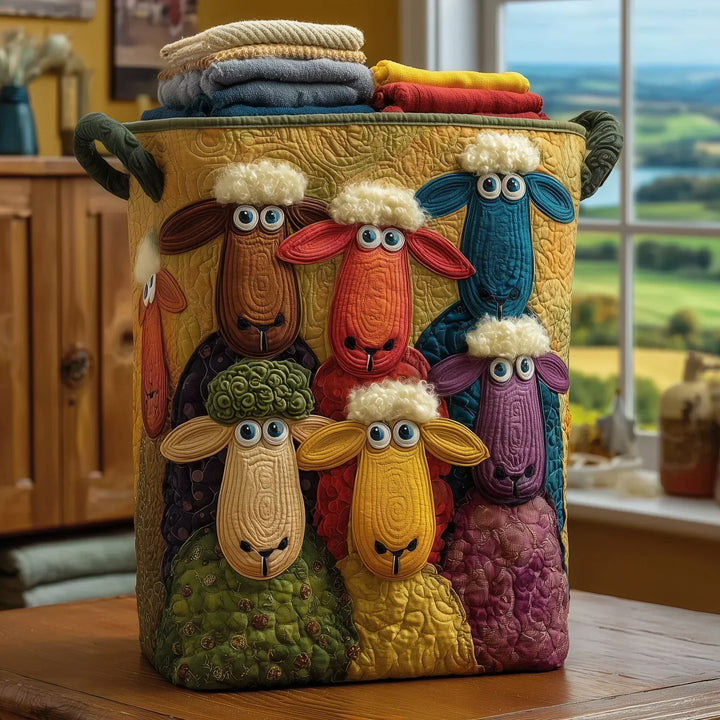 Talia Handcrafted Storage Basket - Rainbow Flock