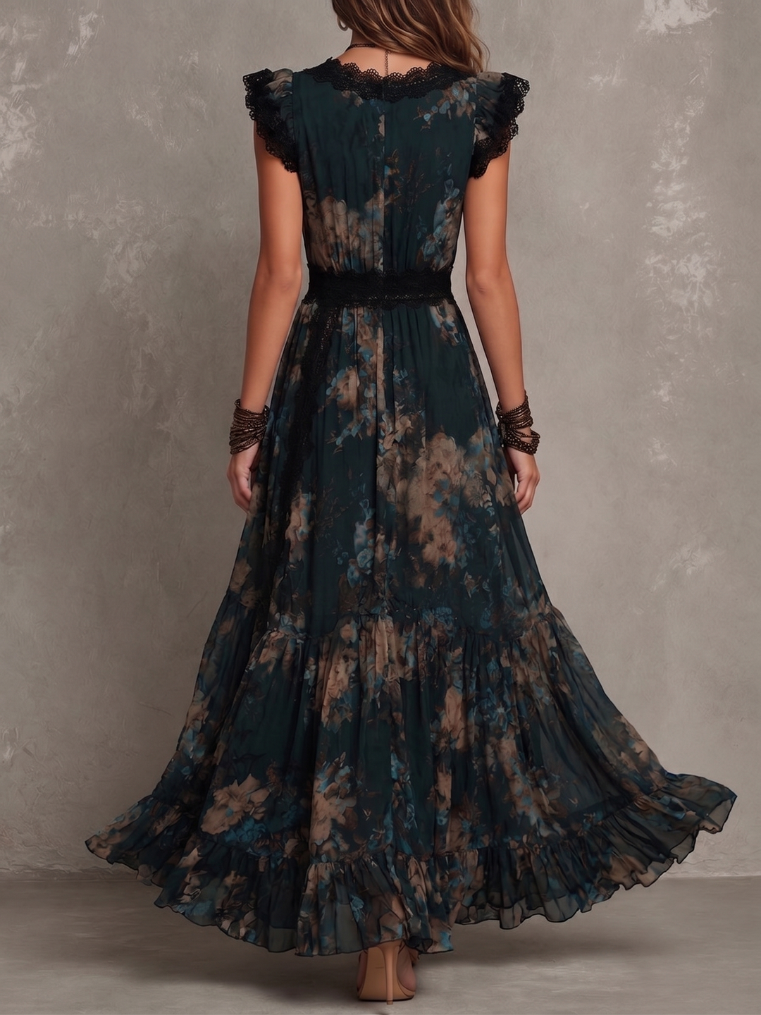 Gillian Tiered Floral Maxi Dress