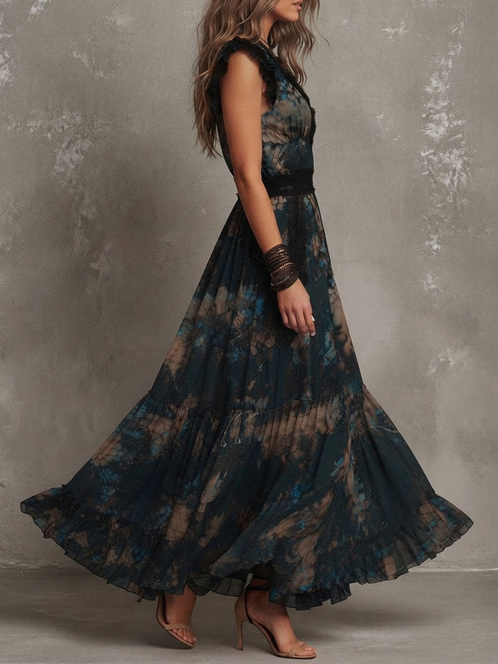 Gillian Tiered Floral Maxi Dress detail