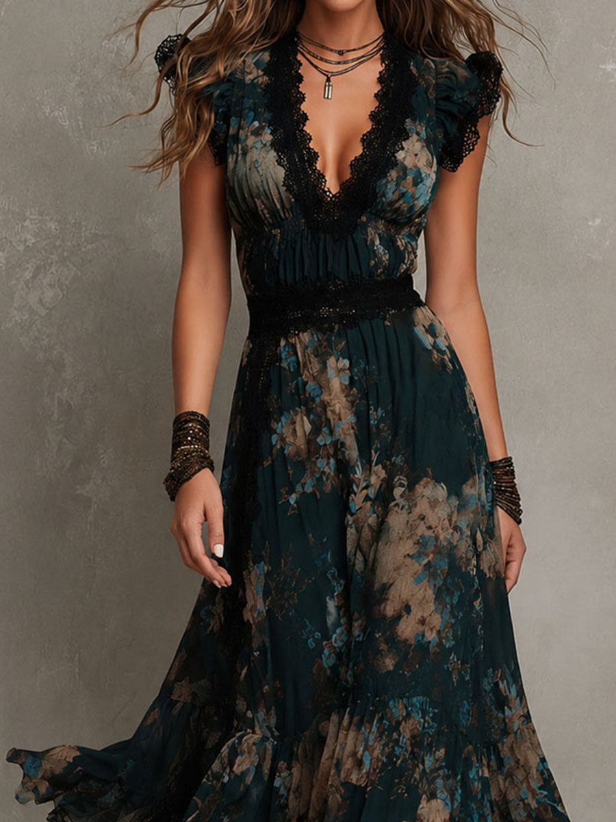 Gillian Tiered Floral Maxi Dress
