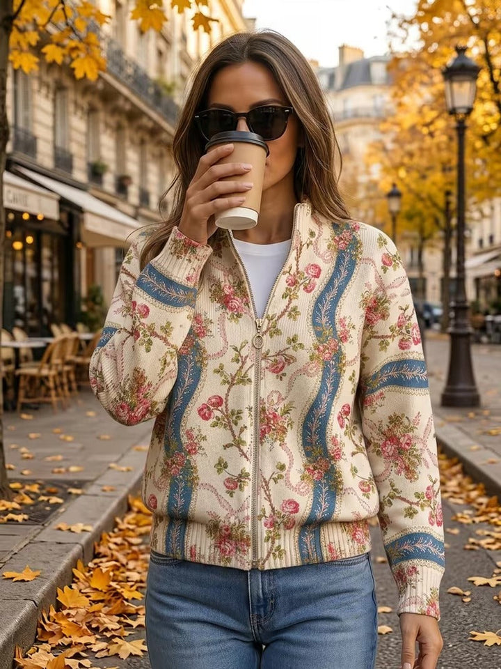 Rosalind Climbing Rose Ribbon Cardigan