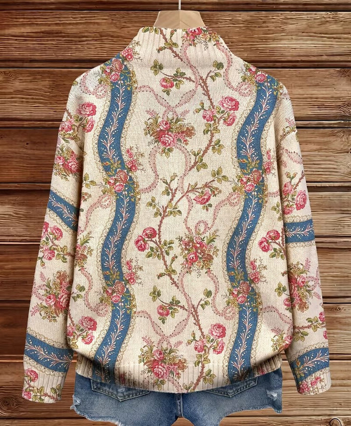 Rosalind Climbing Rose Ribbon Cardigan