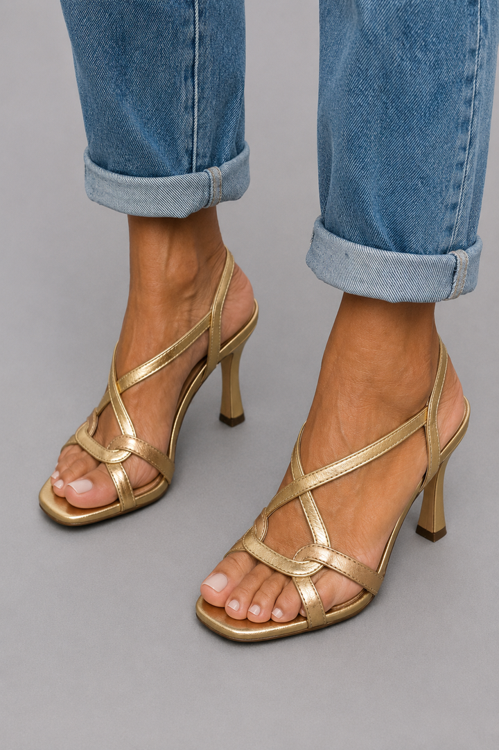 Cassie Golden Charm Heels