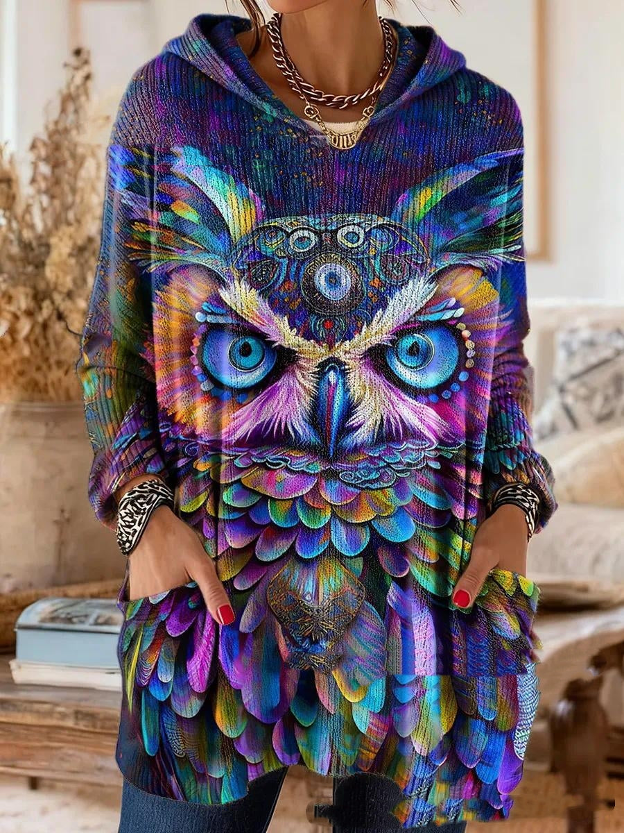 Alice Retro Print Hooded Tunic - Unique