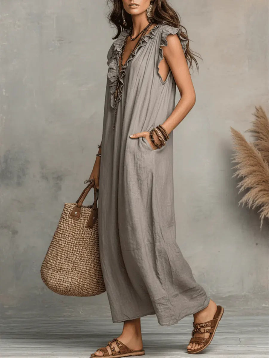 Rivage Linen Maxi Dress