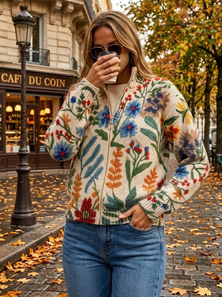 Clementine Botanical Garden Zip Cardigan