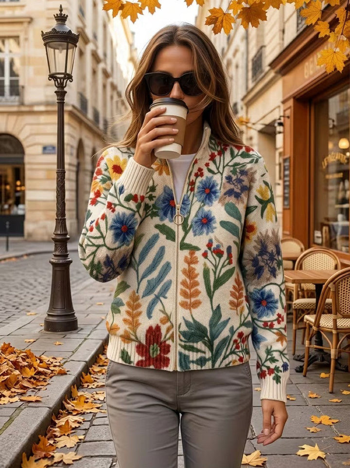 Clementine Botanical Garden Zip Cardigan