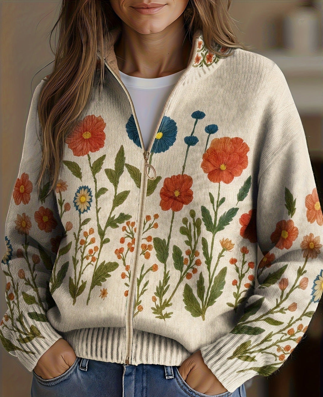 Juniper Wildflower Meadow Zip Cardigan